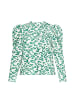 Usha Women Blouse in offwhite green