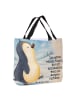 Mr. & Mrs. Panda Strandtasche Pinguin mHerzieren Design mit Spruch in Weiß