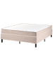 Beliani Doppelbett COUNTESS  in Beige/Braun - (W) 141 x (H) 53 x (L) 201 cm