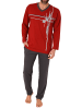 NORMANN Schlafanzug langarm Pyjama - 77898 in rot