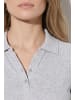 Ulla Popken Poloshirt in hellgrau mélange