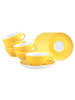 Seltmann Weiden 6er Set Teetassen mit Untertassen Liberty Pure Colors 140 ml in Yellow Glow