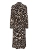 Kaffe Kleid KAmille Loose fit in Black/Brown Graphic Animal