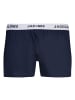 Jack & Jones Web-Boxershorts 3er Pack in Dunkelblau/Weiß