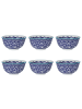 Butlers Schale ORNAMENTS 6er-Set in Blau