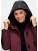 sheego Outdoorjacke in bordeaux-schwarz