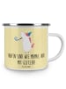 Mr. & Mrs. Panda Kaffeetasse Glitzernde Tante mit Spruch in Gelb Pastell