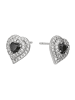faina Earrings in Silver Black