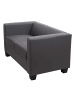 MCW 2er Sofa Lille, Kunstleder, Kunstleder, dunkelgrau