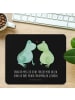 Mr. & Mrs. Panda Mauspad Frosch Liebe mit Spruch in Schwarz