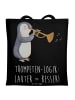 Mr. & Mrs. Panda Shopping Bag Trompeten Weisheit mit Spruch in Schwarz
