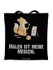 Mr. & Mrs. Panda Tragetasche Fuchs  Malen mit Spruch in Schwarz