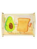 Mr. & Mrs. Panda Holztablett Avocado Toast Design ohne Spruch in Weiß