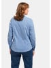 GOLDNER Kurzgröße:  Bluse Langarmbluse mit Elasthananteil in bleu