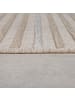 KADIMA DESIGN Maschinenwaschbarer Streifenteppich, ideal für das Familienleben in Beige