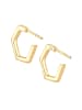 Elli Ohrringe 925 Sterling Silber Geo, Hexagon in Gold
