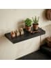 relaxdays Wandregal in Schwarz - (B)60 x (H)4 x (T)23 cm