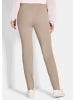 GOLDNER Kurzgröße:  Slim Fit Hose BELLA mit Schlupfbund in beige