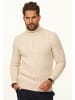 DAILY COTTON Strickpullover - als Grobstrick Pulli mit Zopfmuster für Herren in Beige