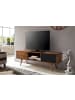 FineBuy TV- und Lowboards in Schwarz / Sheesham / 140x35x45