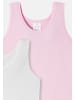 Schiesser Unterhemd / Tanktop Kids Girls 95/5 Organic Cotton in Weiß / Rosa