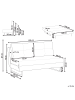Beliani Schlafsofa JERSLEV in Rot/Braun - (W) 150 x (H) 87 x (L) 84 cm
