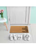 relaxdays Fußmatte "Hello" in Natur/ Schwarz - (B)60 x (T)40 cm