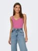 JACQUELINE de YONG Tank Top Oberteil JDYNANNA Shirt Pullover V-neck Ausschnitt in Rosa-2