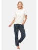 Schiesser Schlafanzug Cotton in Blau gestreift / Creme