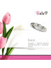 BALIA 333 Weißgold - 8 Karat Damen Ringe 3 reihig Zirkonia Fingerring 58 (18,5)