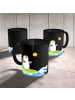Mr. & Mrs. Panda Kaffeetasse Pinguin Surfer ohne Spruch in Schwarz
