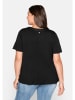 sheego Shirt in schwarz