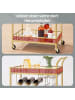 VASAGLE Servierwagen Baris in Gold - (B)66 x (H)90 x (T)38 cm