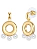 Yokoamii Ohrringe aus Metall-Legierung mit Perle (synth.) in gelbgold