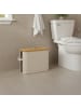 relaxdays Toilettenpapier Aufbewahrung in Beige - (B)45 x (H)33 x (T)16 cm