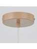 home24 home24 Pendelleuchte 1-flammig aus Leinen & Eisen in Braun, 40 x 190 x 40 cm in Braun