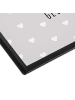 Mr. & Mrs. Panda Schreibtischunterlage Wellensittich Liebe mit S... in Grau Pastell