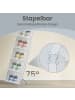 SONGMICS 18er-Set: Schuhbox Dennys in Transparent-Weiß - (B)25 x (H)19 x (T)35 cm