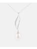 Diamant L'éternel Halskette mit Anhänger aus 375 Weißgold mit 0.05 Karat Diamant mit Perle in S...