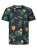 Petrol Industries Plus Size T-Shirt mit Allover-Print ArenaGris in Schwarz