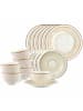 Villeroy & Boch 18-tlg. Kaffeeservice Ivoire in Weiß-Gold – in weiß-gold