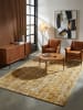 KADIMA DESIGN Teppich Velours, Textil, Geometrisch, Schlafzimmer, Weich in Senfgelb