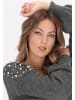 faina Damen Cardigan in Dunkelgrau Melange