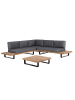 Beliani 4-tlg Lounge Set MYKONOS in Grau/Braun