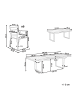 Beliani 7-tlg Gartentisch Set VALCANETTO/TAVIANO in Weiß/Grau/Braun