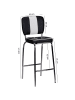 FineBuy Barstuhl in Schwarz / Kunstleder / 40x38x110