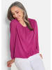 GOLDNER Bluse Elegante Bluse aus Chiffon in beere