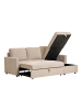ebuy24 Schlafsofa Belfast Sandfarbe 150 x 218 cm