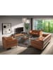 Angel Cerdá Chester-Sofa 6168 in Braun / Stahl