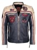 TOP GUN Lederjacke 31024850 in navy/offwhite